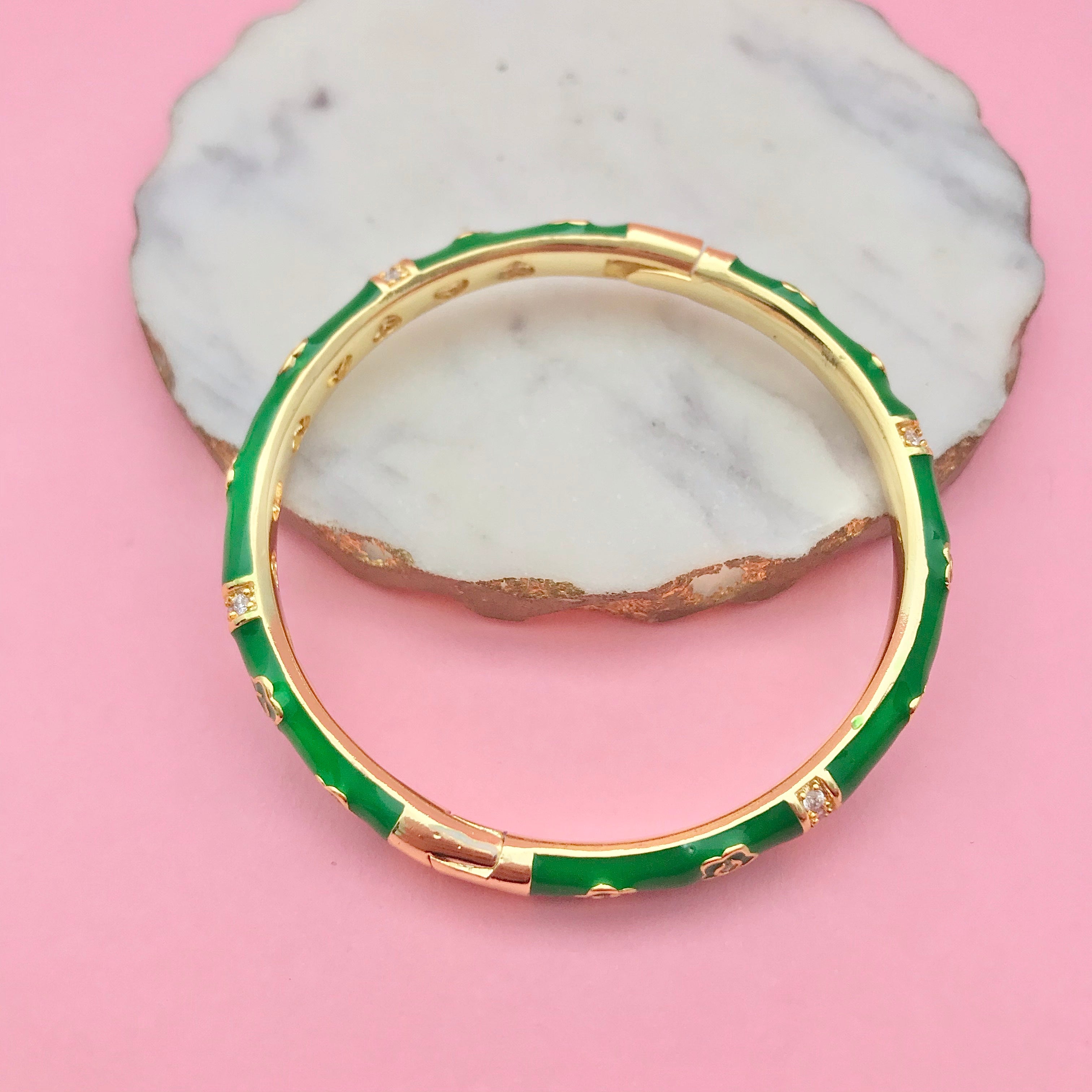 Golden Green Bangle