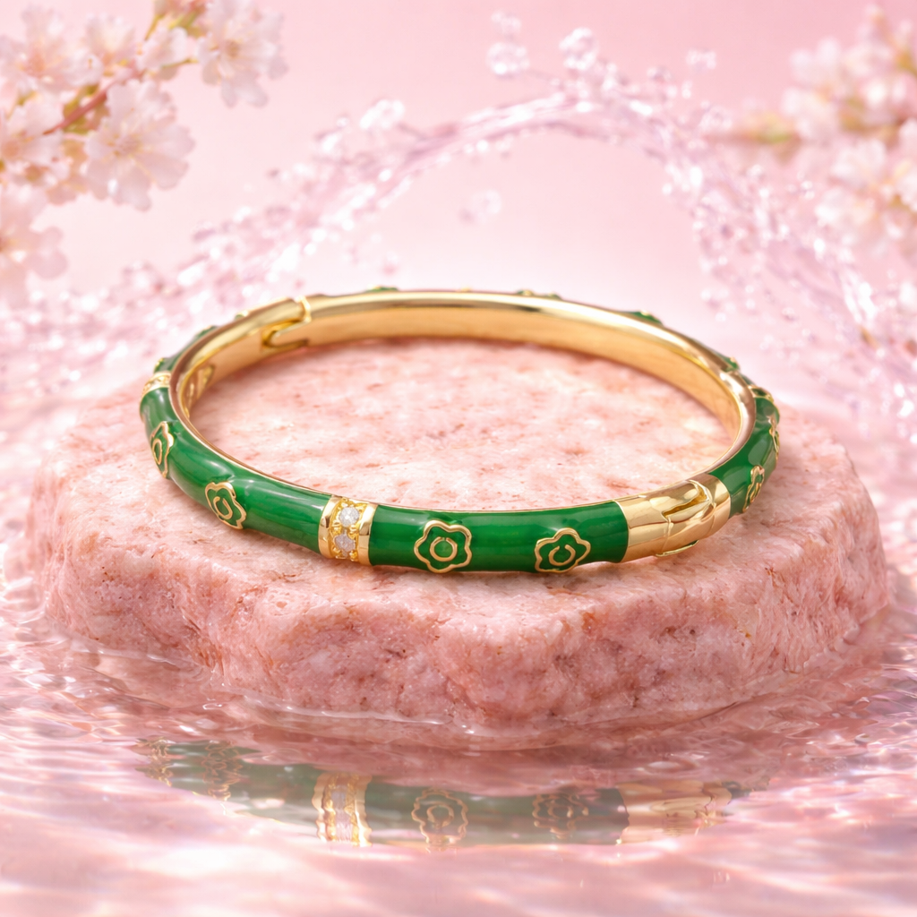 Golden Green Bangle