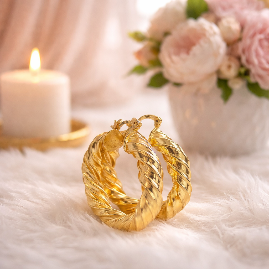 Twisted Hoops Medium